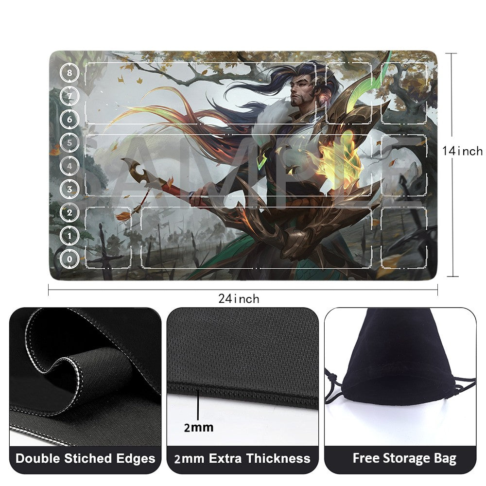 Yasuo - League Of Legends Riftbound Playmat 24x14 in + Free Storage Bag