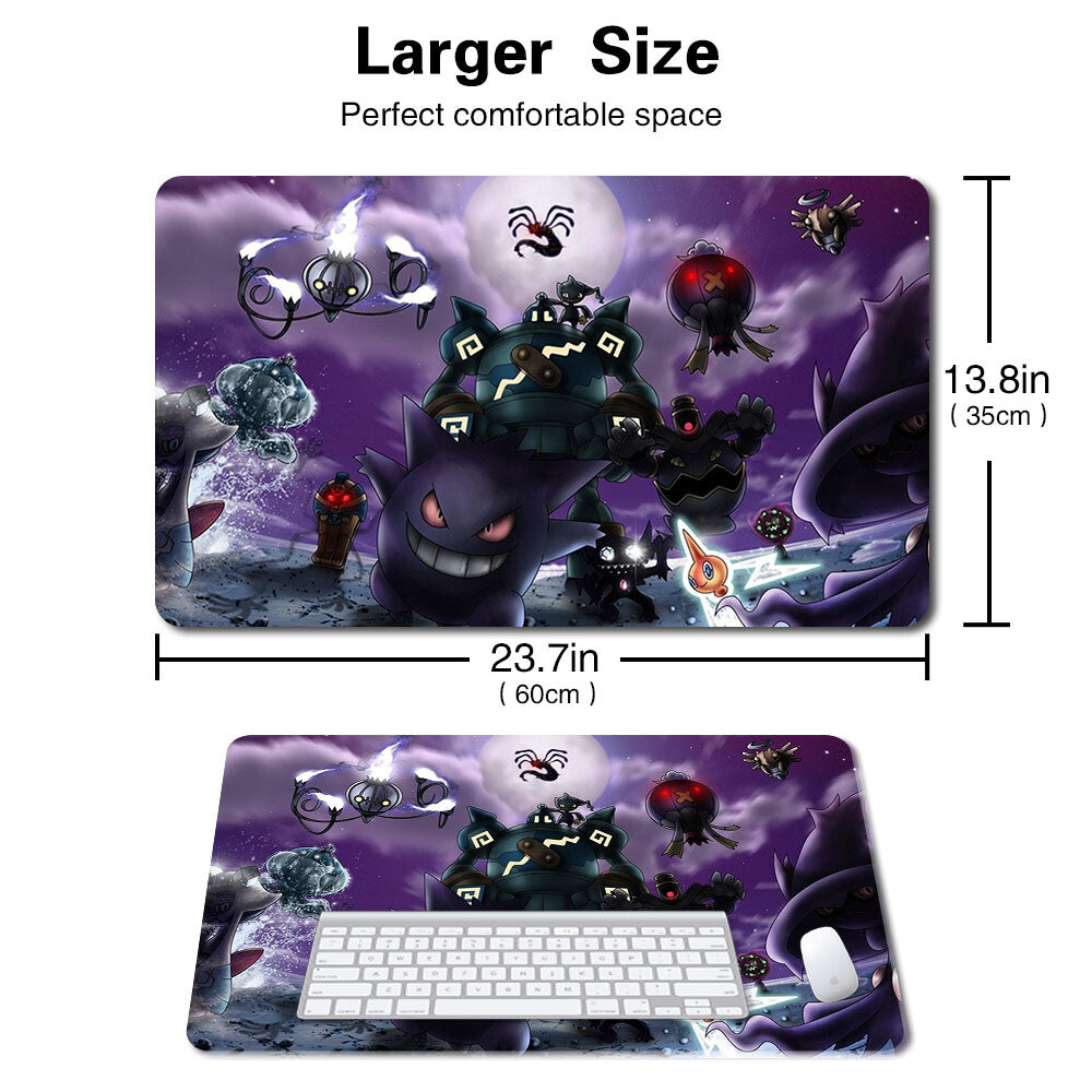 Pokemon51 - Board Game Pokemon Gengar Playmat Stitched Edge Games Mousepad Play Mat of TCG