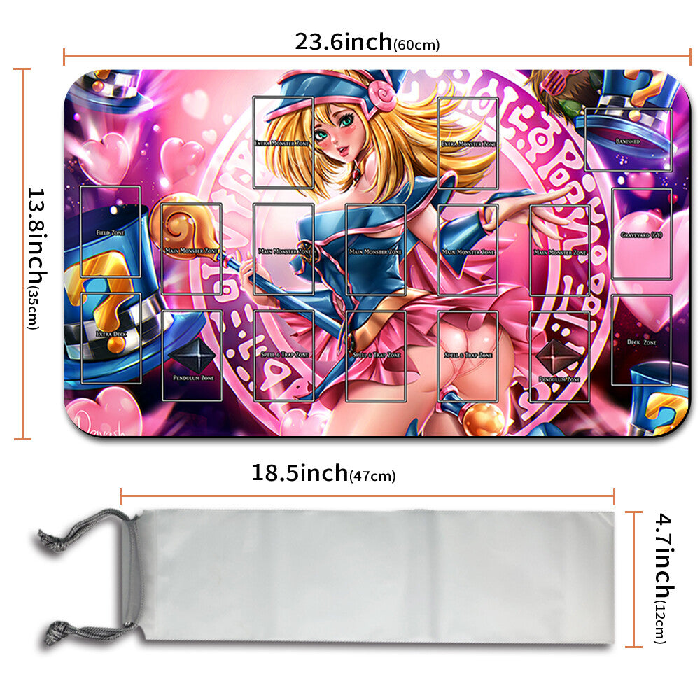Yugioh Playmat Stitched Edge With Card Zones Yugioh Mouse pad Playmat Stitched Edge of Yugioh TCG