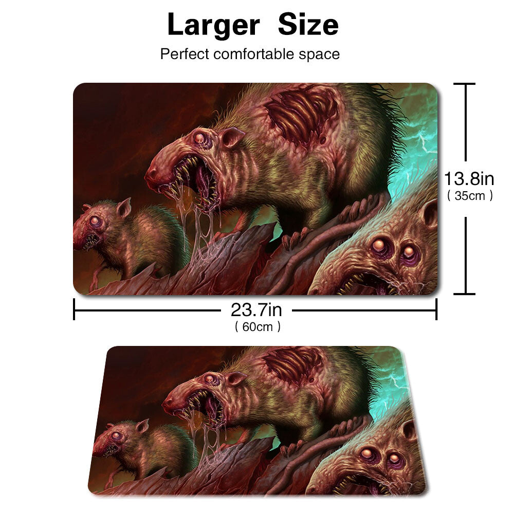 Rotting-Rats - Board Game MTG Playmat Table Mat Games Mousepad Play Mat of TCG Stitched Edge