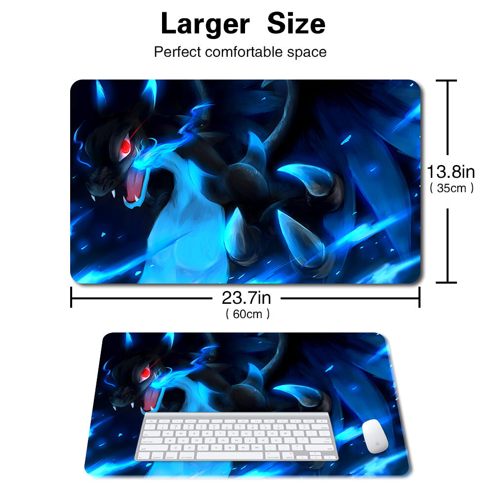 973234 -Board Game Pokemon Mega Charizard Playmat Stitched Edge Games Mousepad Play Mat of TCG