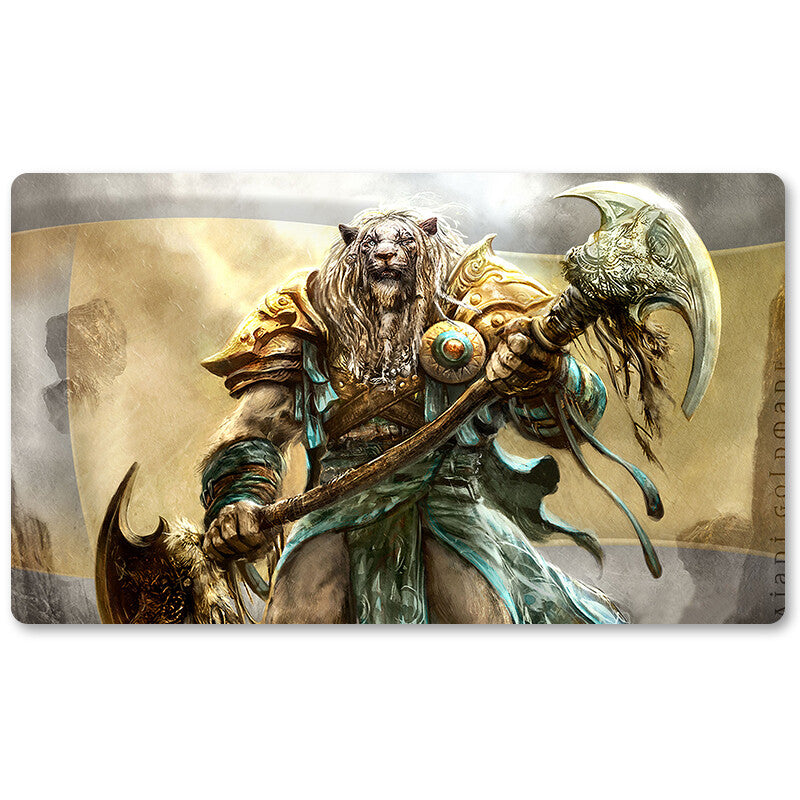 Ajani Goldman - Magic The Gathering Playmat TCG CCG MTG Playmat Stitched Edge