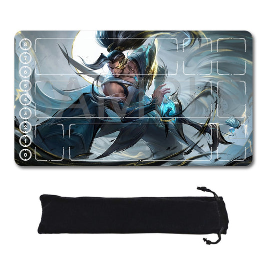 Yasuo - League Of Legends Riftbound Playmat 24x14 in + Free Storage Bag