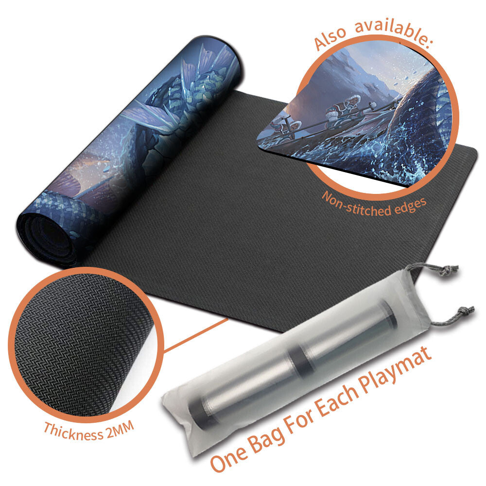 ICERIDGE SERPENT - Magic The Gathering MTG Playmat TCG CCG MTG Playmat Stitched Edge