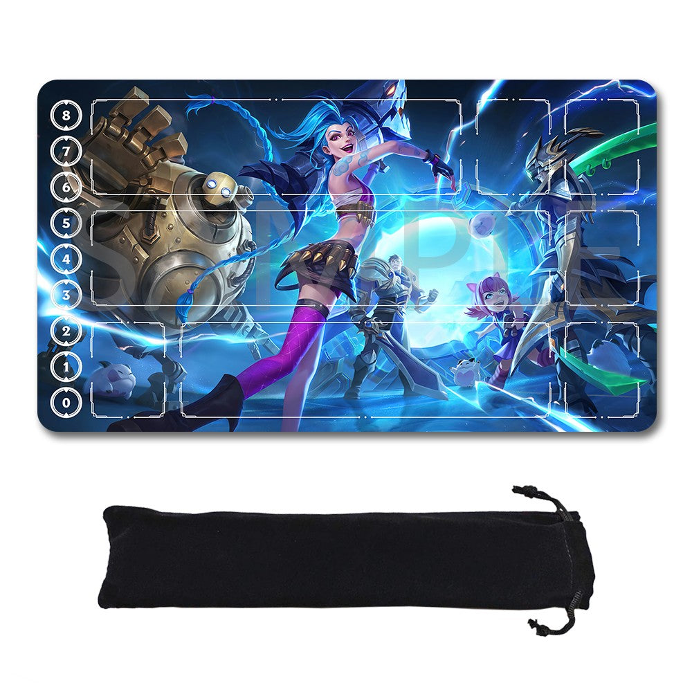 Jinx - League Of Legends Riftbound Playmat 24x14 in + Free Storage Bag