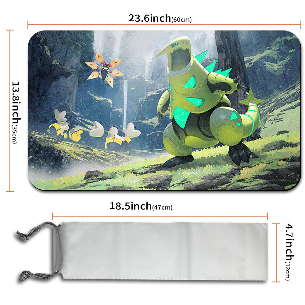 New Pokemon Tyranitar Playmat Stitched Edge with Free Bag | Pokemon TCG Playmat Stitched Edge | 329482