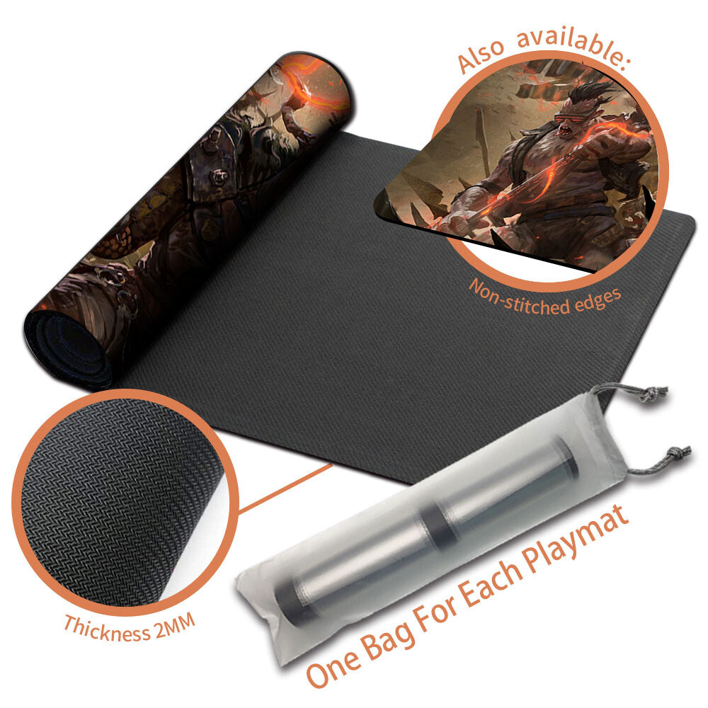 Far Fortune, End Boss - Magic The Gathering MTG Playmat TCG CCG MTG Playmat Stitched Edge