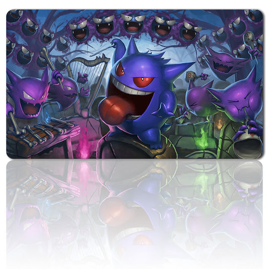 312899 - Board Game Pokemon Gengar Playmat Stitched Edge Games Mousepad Play Mat of TCG