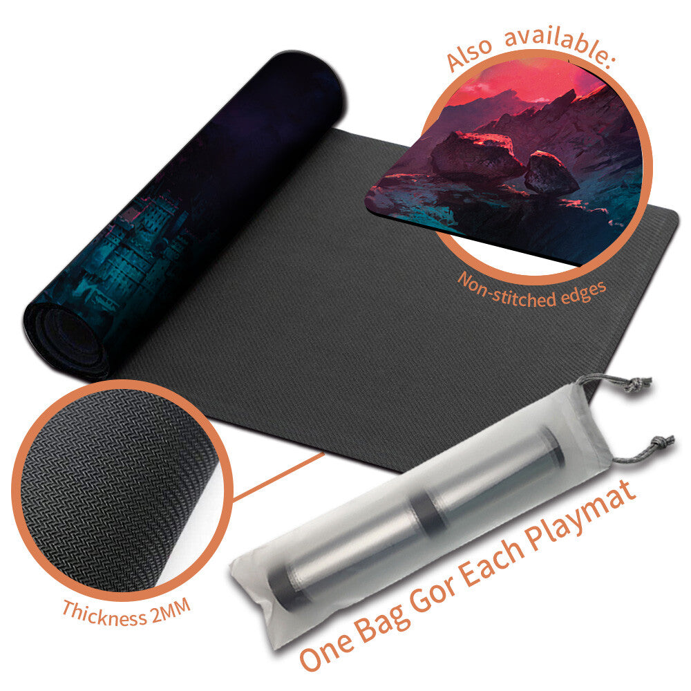 MOUNTAIN - Magic The Gathering MTG Playmat TCG CCG MTG Playmat Stitched Edge