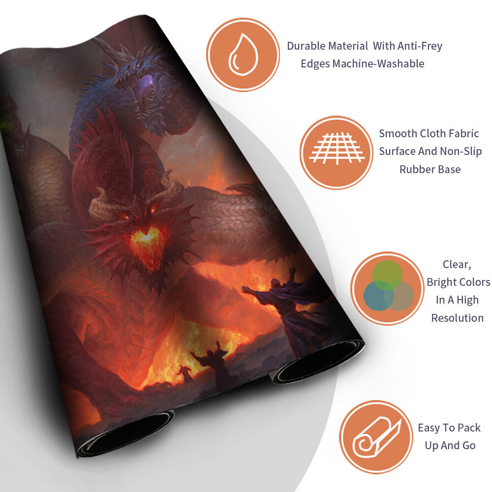 TIAMAT -Board Game MTG Playmat Mousepad Playmat of MTG TCG CCG Stitched Edge