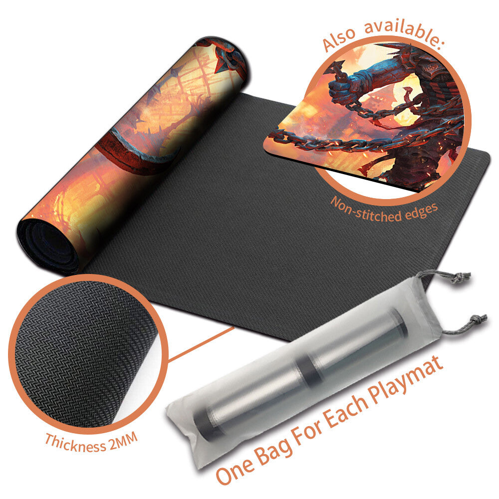 RIPCHAIN RAZORKIN - Magic The Gathering MTG Playmat TCG CCG MTG Playmat Stitched Edge