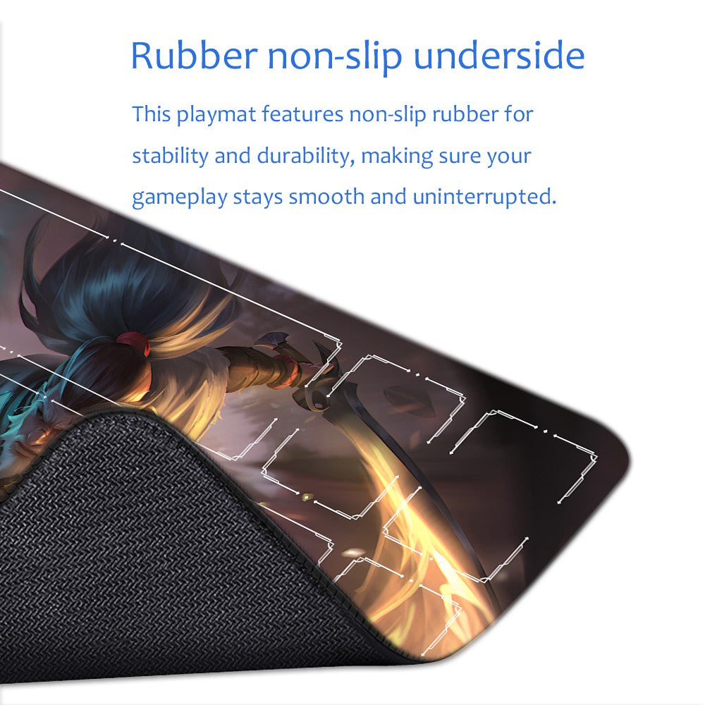 Yasuo - League Of Legends Riftbound Playmat 24x14 in + Free Storage Bag