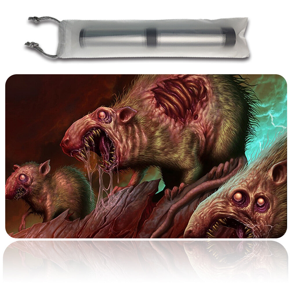 Rotting-Rats - Magic The Gathering MTG Playmat TCG CCG MTG Playmat Stitched Edge
