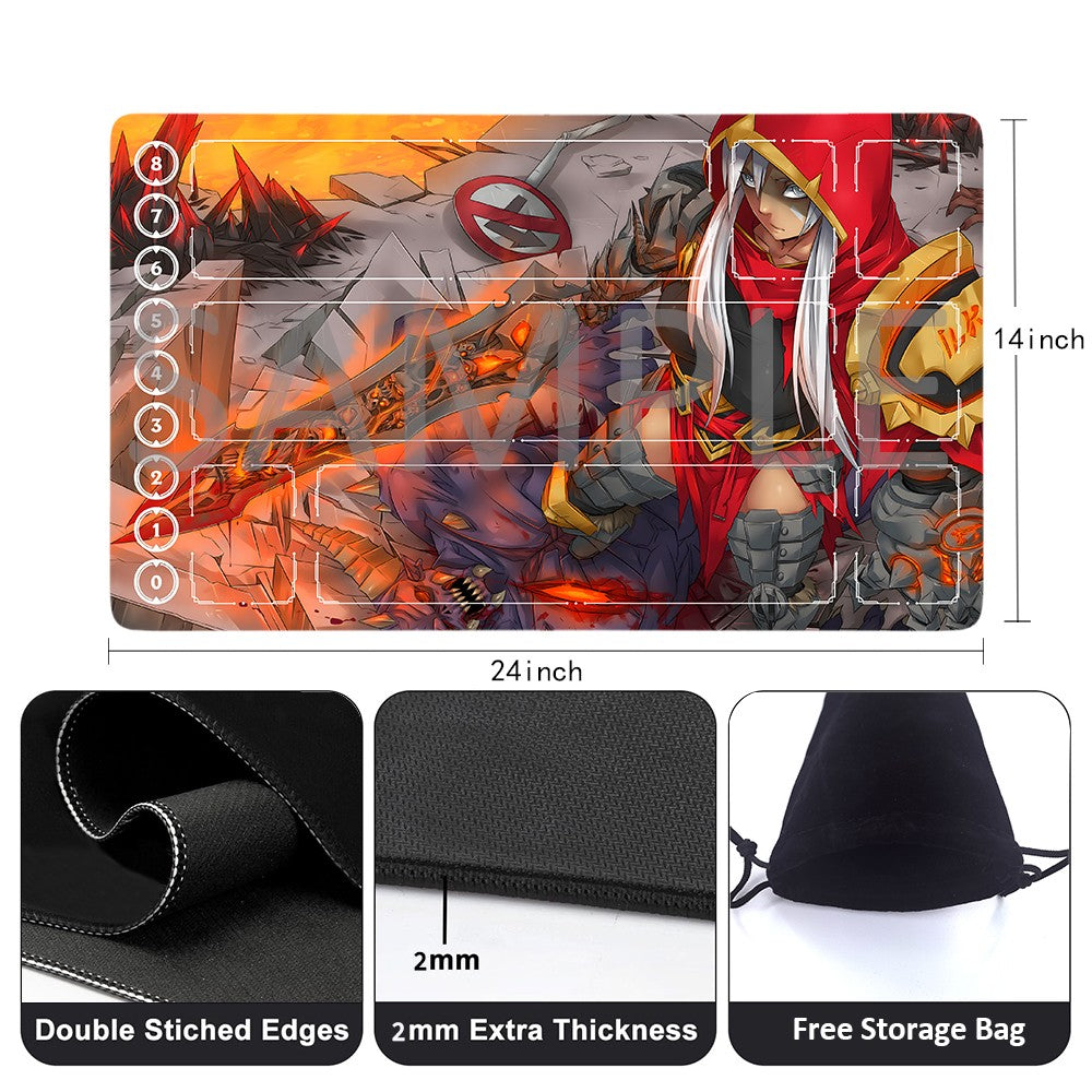 Riven - League Of Legends Riftbound Playmat 24x14 in + Free Storage Bag