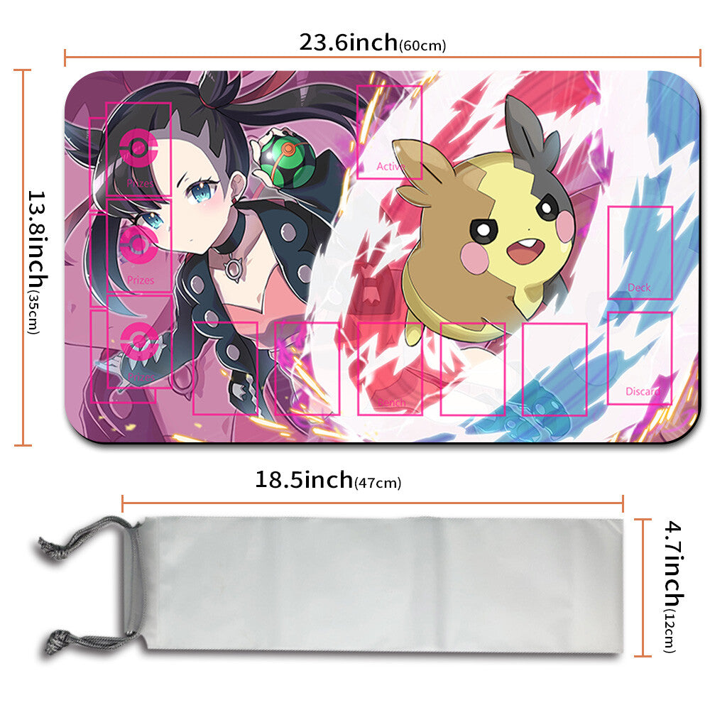 Pokemon Playmat Stitched Edge With Zones + Free Bag Trading Card Game Playmat Stitched Edge of MTG TCG CCG
