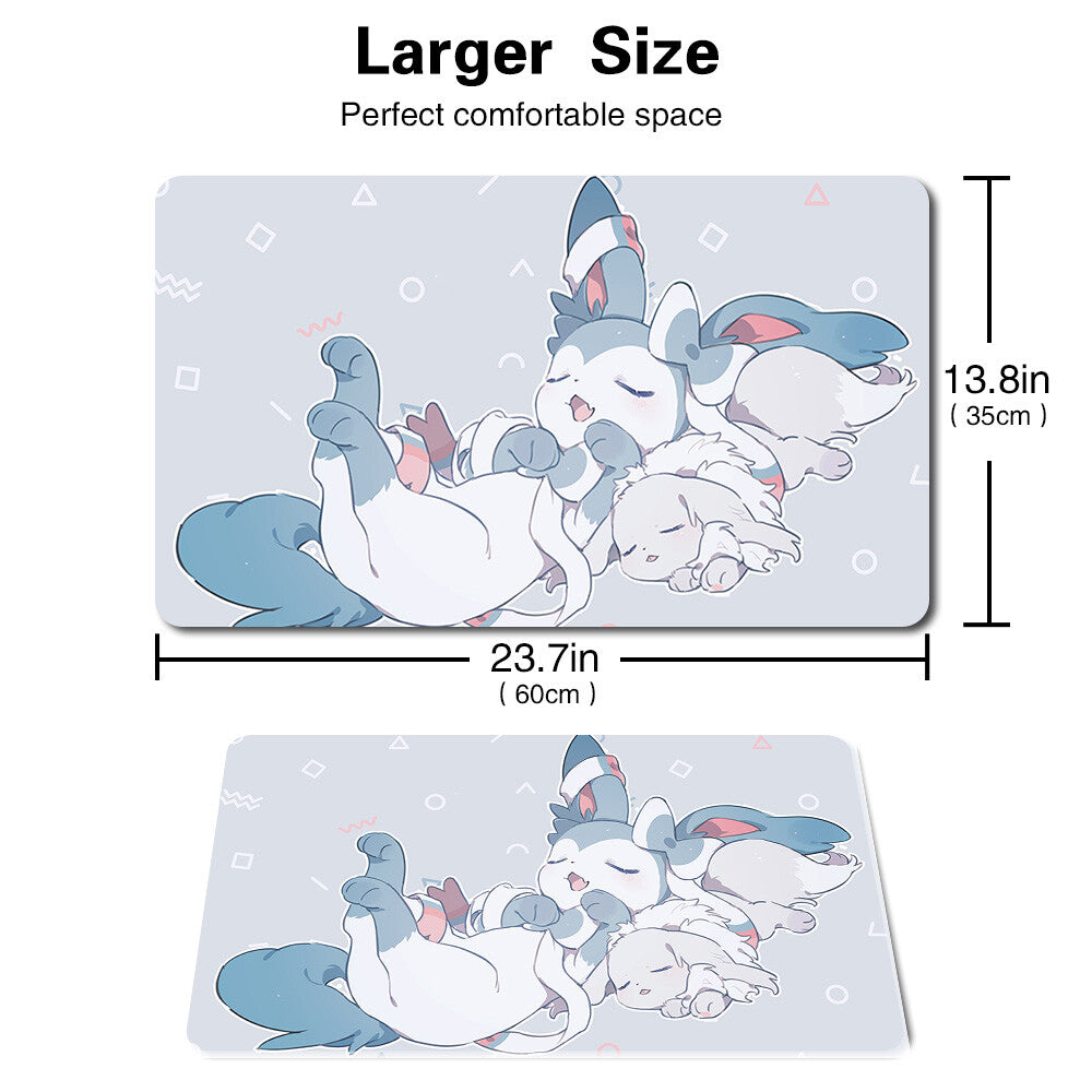 580636 - Board Game Pokemon Eevee Playmat Stitched Edge Games Mousepad Play Mat of TCG