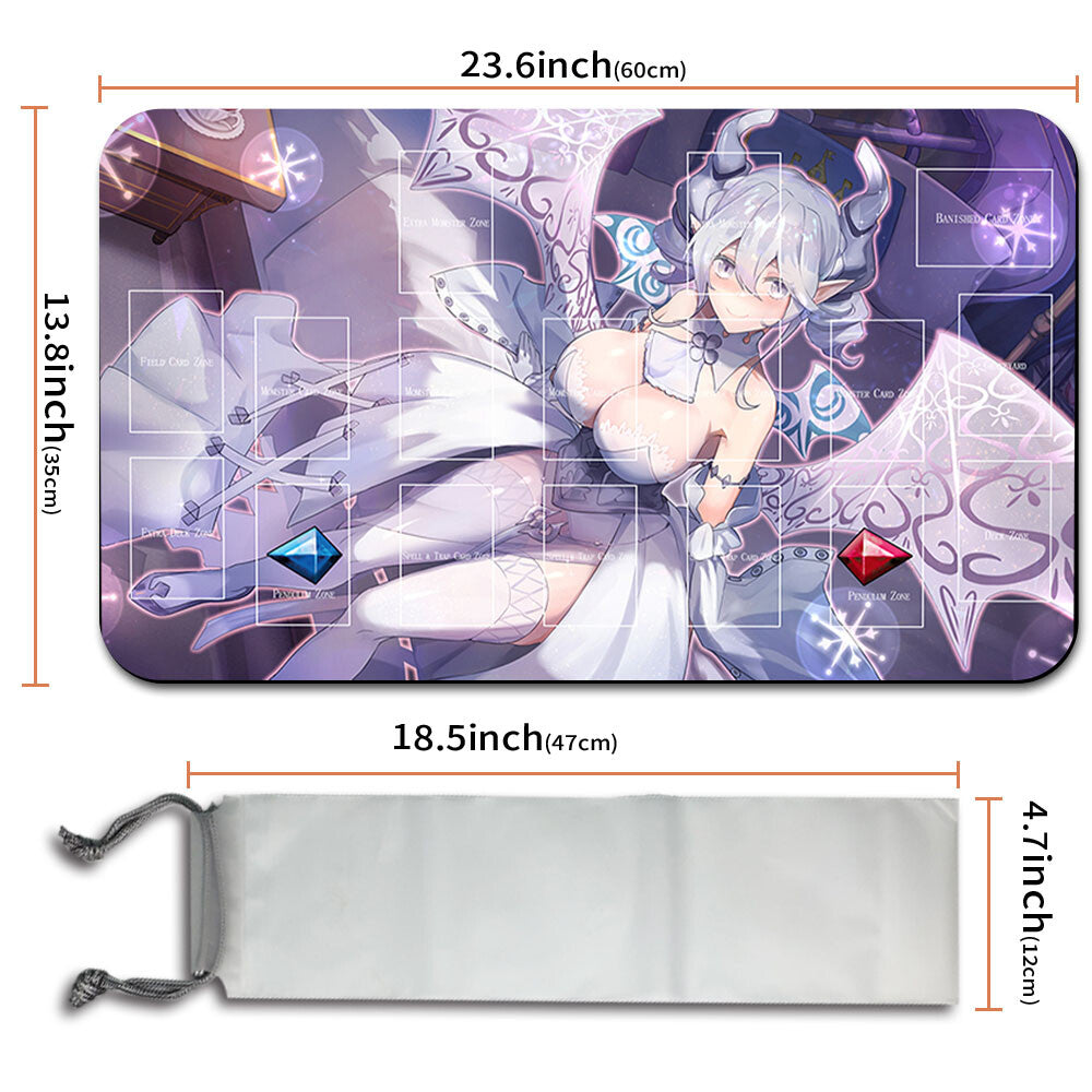 Yugioh Playmat Stitched Edge With Card Zones Yugioh Mouse pad Playmat Stitched Edge of Yugioh TCG | 3595833