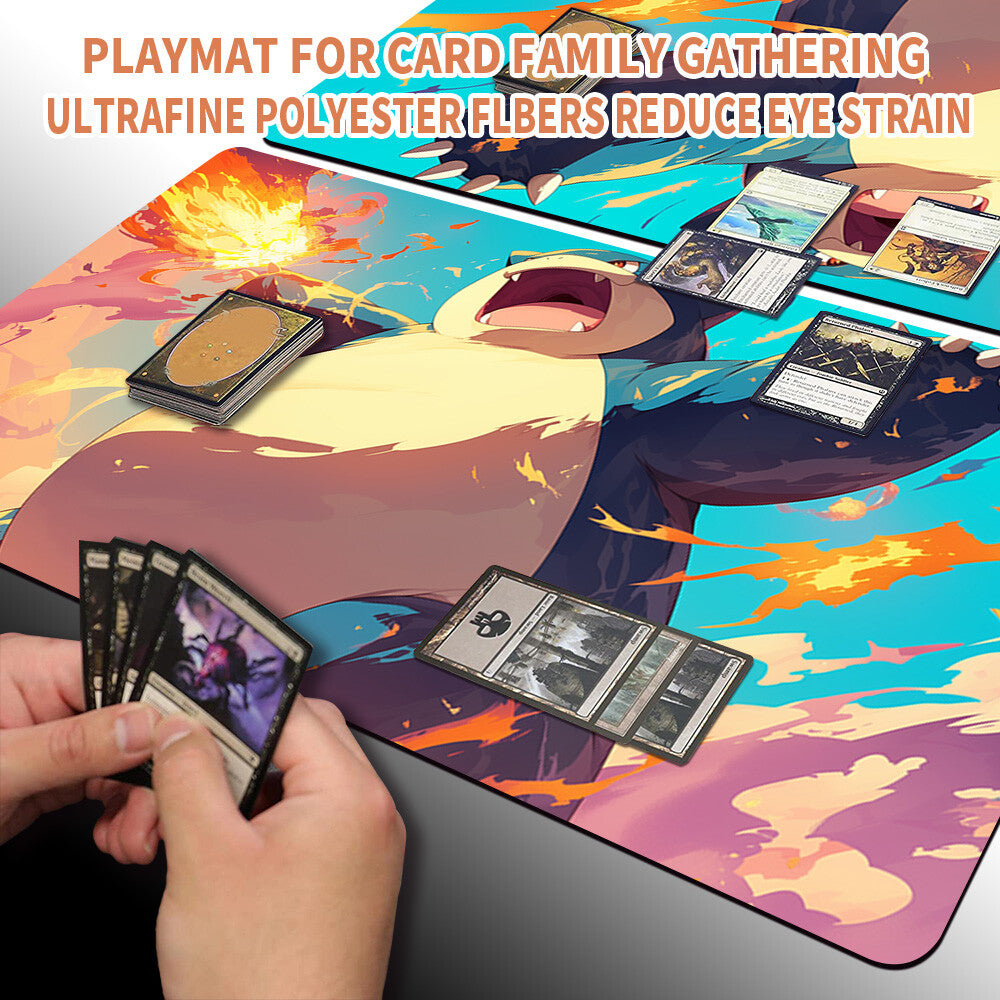 New Pokemon Snorlax Playmat Stitched Edge with Free Bag | Pokemon TCG Playmat Stitched Edge | 1356781
