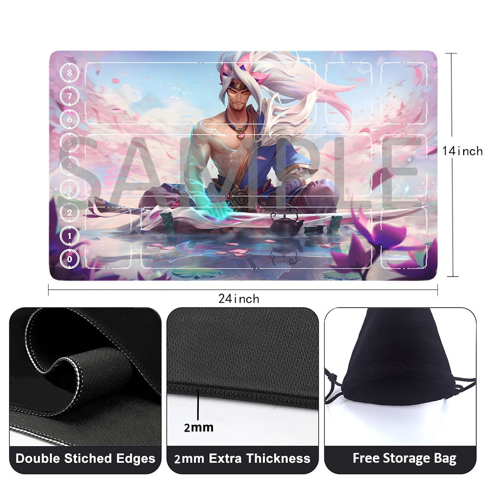 Yasuo - League Of Legends Riftbound Playmat 24x14 in + Free Storage Bag