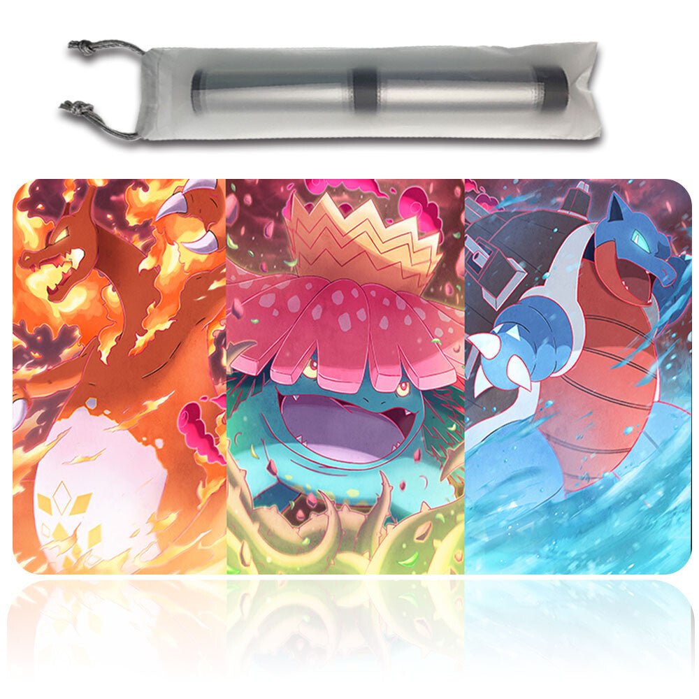 New Pokemon Playmat Stitched Edge with Free Bag | Pokemon Playmat Stitched Edge With Zones | 726432