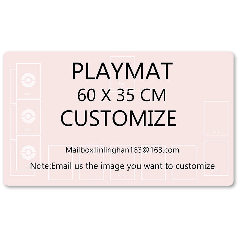 Board Game TCG Playmat Custom Picture With Card Zones Trading Card Game Playmat Stitched Edge