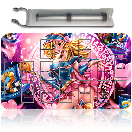 Yugioh Playmat Stitched Edge With Card Zones Yugioh Mouse pad Playmat Stitched Edge of Yugioh TCG