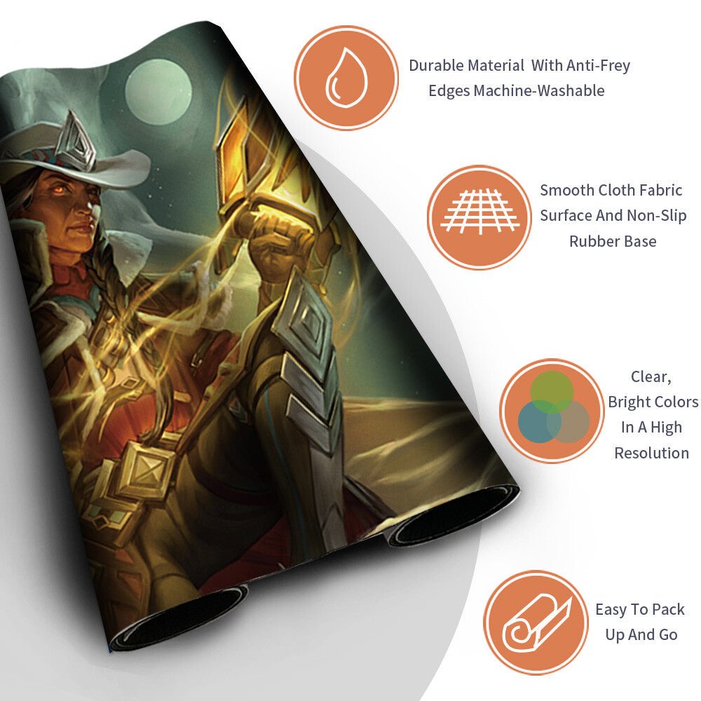 ONE LAST JOB - Magic The Gathering MTG Playmat TCG CCG MTG Playmat Stitched Edge