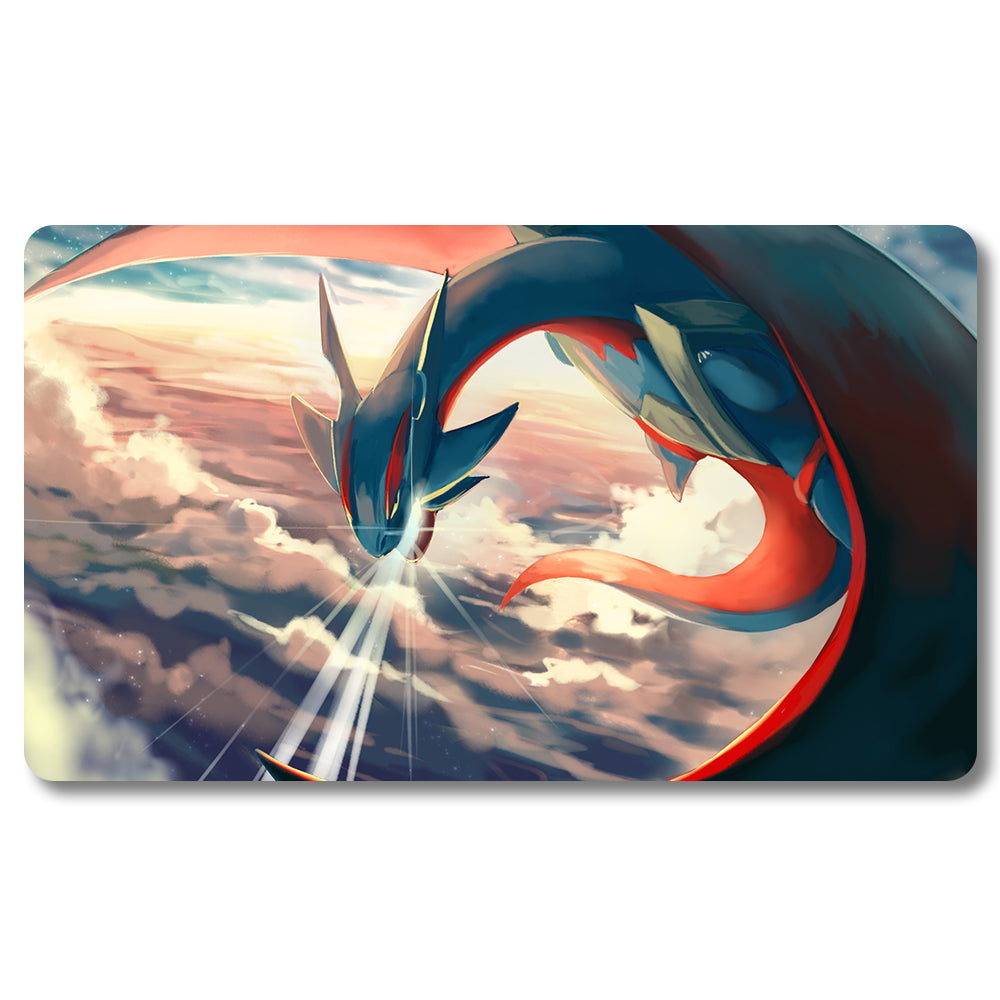 Board Game Salamence Playmat - Pokemon Size 23.6X13.7in Play mats Compatible for TCG MTG RPG CCG Trading Card Game