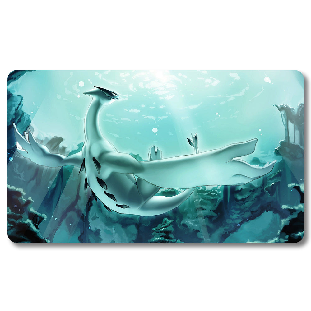 Board Game Lugia Playmat - Pokemon Size 23.6X13.7in Play mats Compatible for TCG MTG RPG CCG Trading Card Game