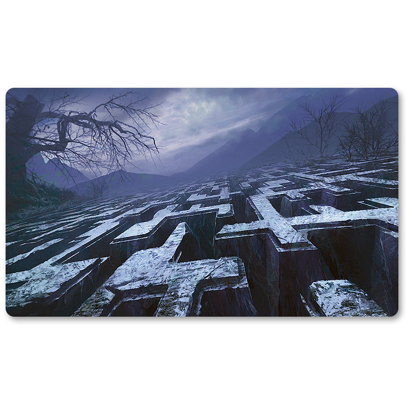 Board Game Peripheral- MYSTIFYING-MAZE  -MTG Playmat Size 23.6X13.7in Play mats Compatible for TCG RPG CCG Trading Card Game