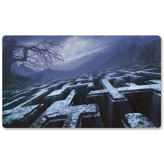 Board Game Peripheral- MYSTIFYING-MAZE  -MTG Playmat Size 23.6X13.7in Play mats Compatible for TCG RPG CCG Trading Card Game