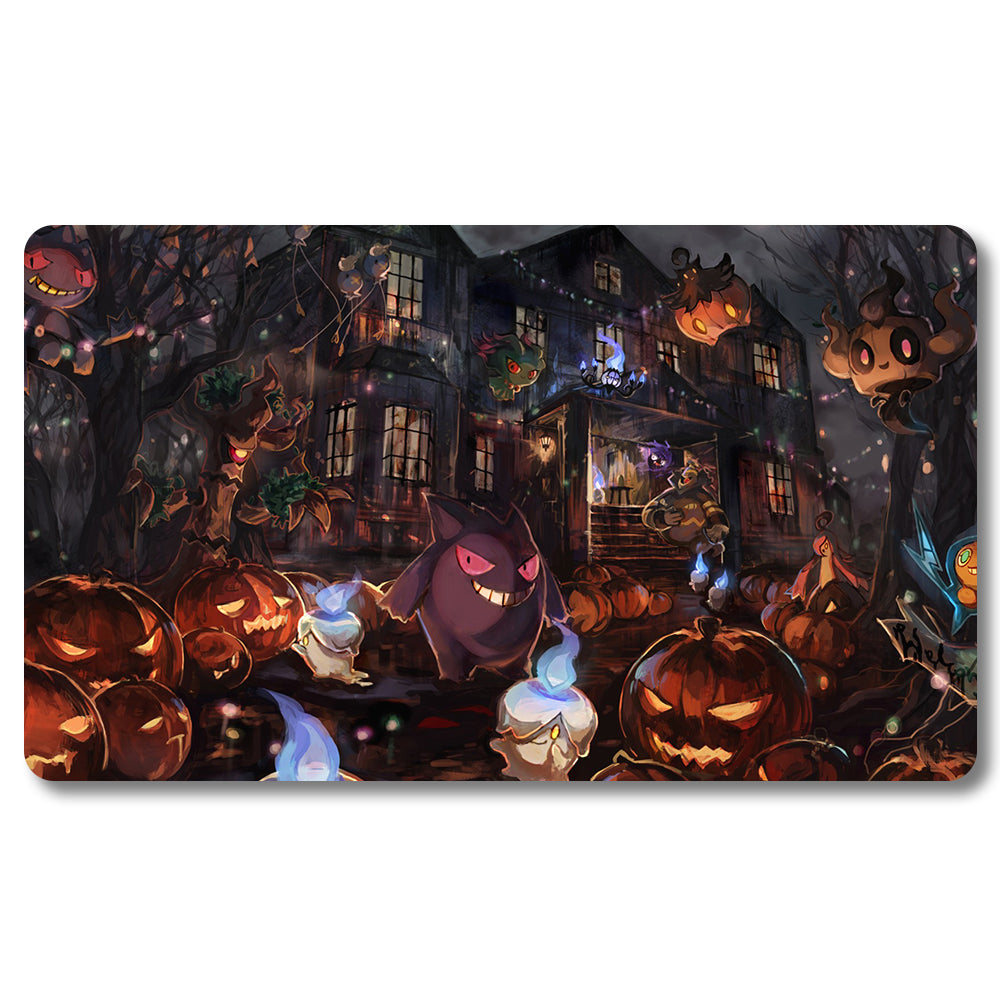 Board Game Gengar Playmat - Pokemon Size 23.6X13.7in Play mats Compatible for TCG MTG RPG CCG Trading Card Game