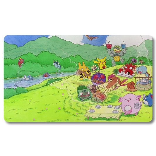 Board Game Pikachu Playmat - Pokemon Size 23.6X13.7in Play mats Compatible for TCG MTG RPG CCG Trading Card Game