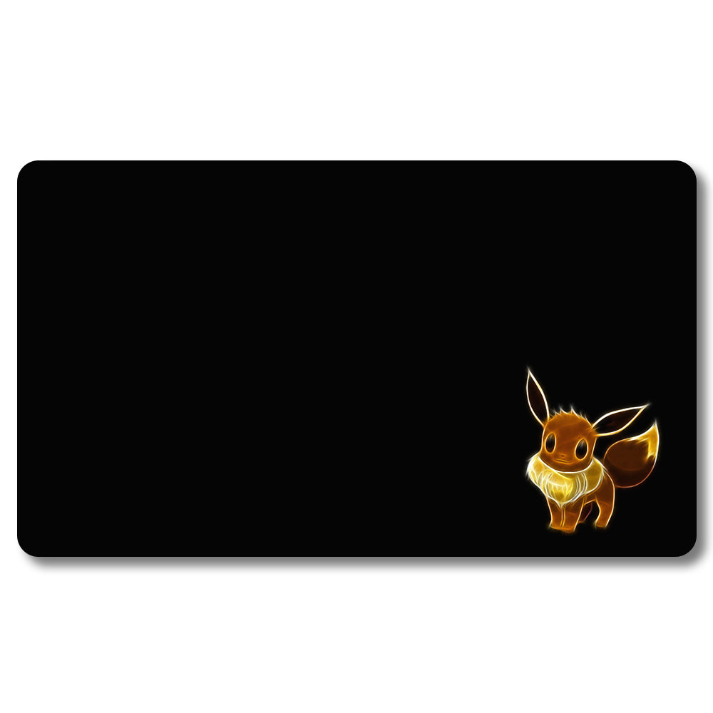 Board Game Eevee Playmat - Pokemon Size 23.6X13.7in Play mats Compatible for TCG MTG RPG CCG Trading Card Game