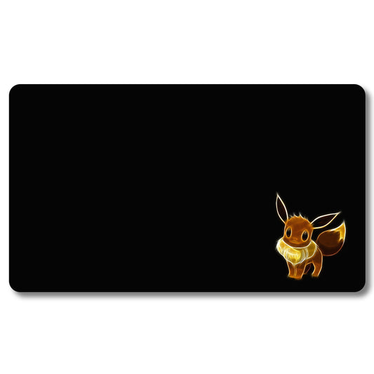 Board Game Eevee Playmat - Pokemon Size 23.6X13.7in Play mats Compatible for TCG MTG RPG CCG Trading Card Game