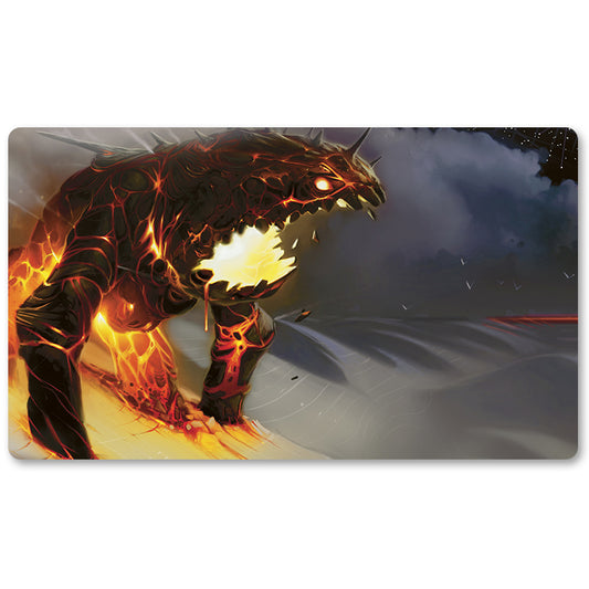 Board Game Peripheral- Igneous Pouncer  -MTG Playmat Size 23.6X13.7in Play mats Compatible for TCG RPG CCG Trading Card Game