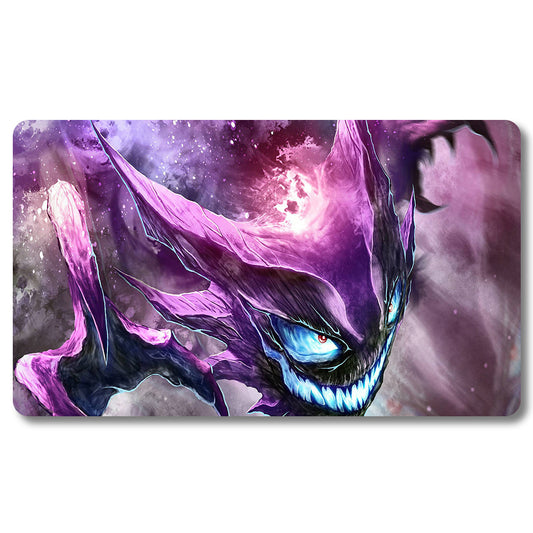 PTCG Gastly Playmat  - Pokemon Size 23.6X13.7in Play mats Compatible for TCG MTG RPG CCG Trading Card Game