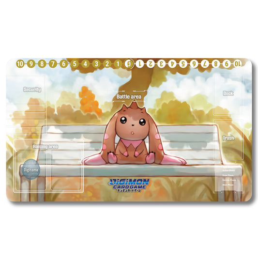 Digimon Lopmon Playmat - Digimon Size 23.6X13.7in Play mats Compatible for TCG DTCG CCG Trading Card Game