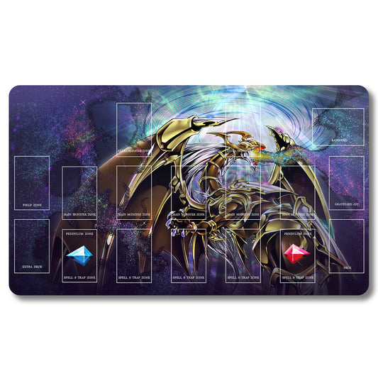 Board Game Peripheral - 1214259- Yugioh Playmat Size 23.6X13.7in Play mats Compatible for TCG OCG CCG Trading Card Game