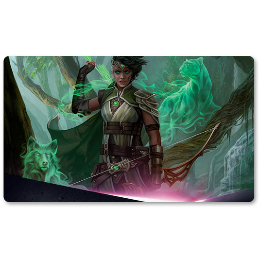 Board Game Peripheral- Vivien Of The Arkbow -MTG Playmat Size 23.6X13.7in Play mats Compatible for TCG RPG CCG Trading Card Game