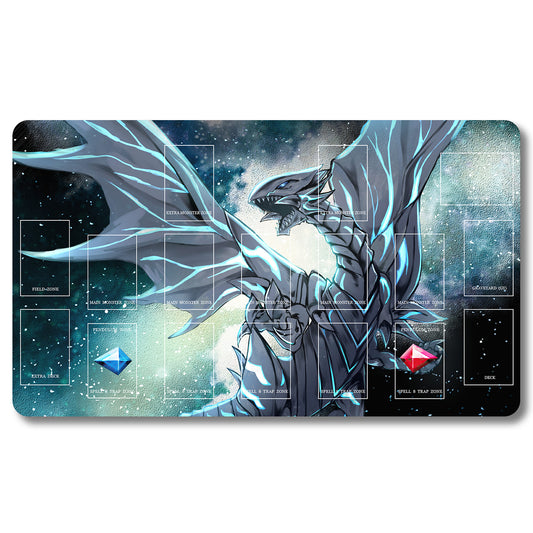 Tabulludo Ekstercentra - g7x3k7- Yugioh Playmat Grandeco 23.6X13.7in Ludaj matoj Kongruaj por TCG OCG CCG Komerca Kartludo