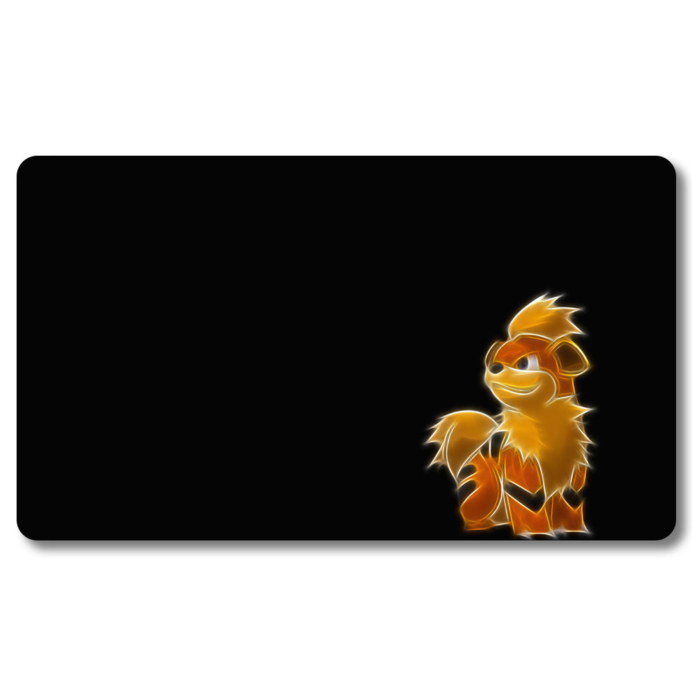 Board Game Growlithe Playmat - Pokemon Size 23.6X13.7in Play mats Compatible for TCG MTG RPG CCG Trading Card Game