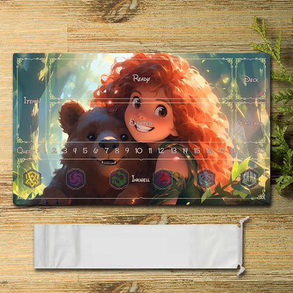 Board Game Merida Lorcana Playmat  - DIS14 -  Size 23.6X13.7in Play mats Compatible for TCG RPG CCG Mouse Pad Desk Mats