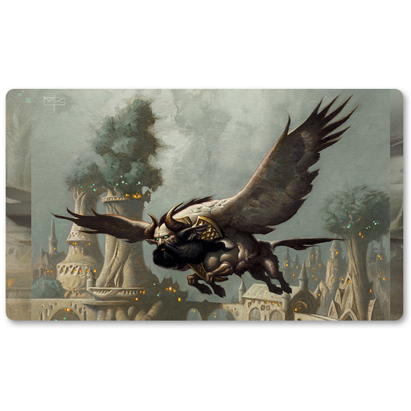 Board Game Peripheral- Hunted Lammasu  -MTG Playmat Size 23.6X13.7in Play mats Compatible for TCG RPG CCG Trading Card Game