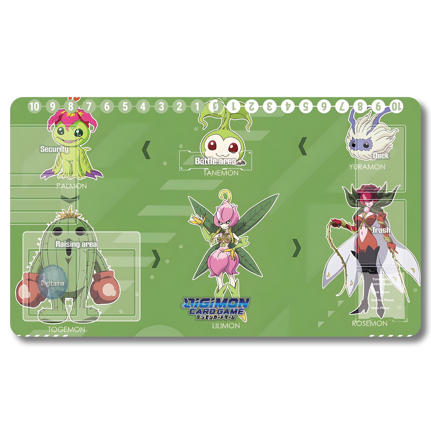 Board Game Rosemon Playmat - Digimon Size 23.6X13.7in Play mats Compatible for TCG DTCG CCG Trading Card Game