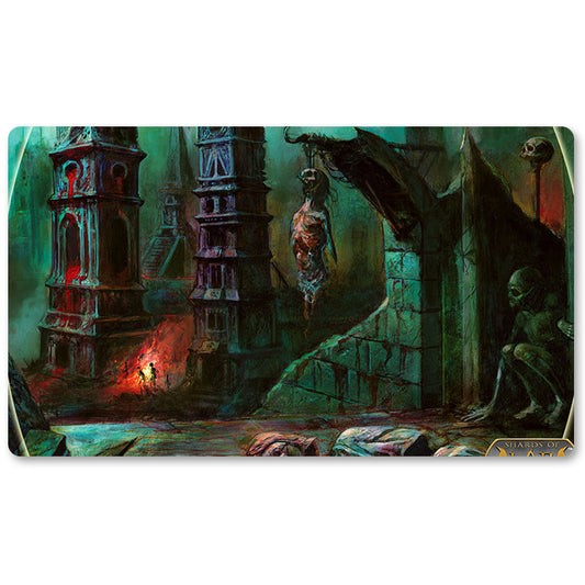 Board Game Peripheral- Crumbling Necropolis -MTG Playmat Size 23.6X13.7in Play mats Compatible for TCG RPG CCG Trading Card Game