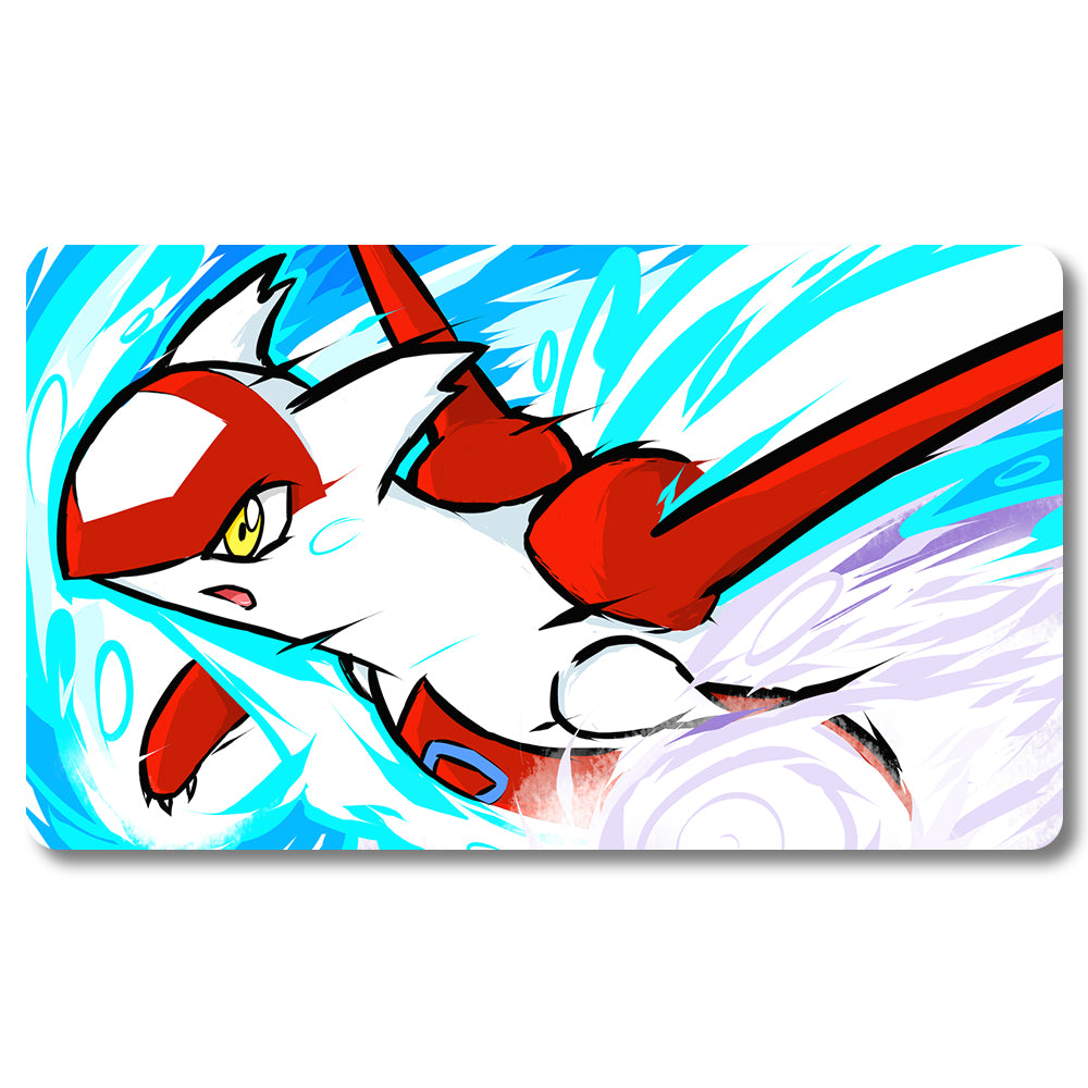 Board Game Latias Playmat- Pokemon  Size 23.6X13.7in Play mats Compatible for TCG MTG RPG CCG Trading Card Game