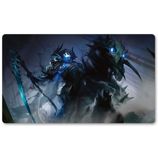 Magic The Gathering Peripheral- CAVALIER OF NIGHT   -MTG Playmat Size 23.6X13.7in Play mats Compatible for TCG RPG CCG Trading Card Game