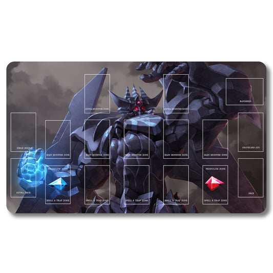 YUGIOH Obelisk the Tormentor  Playmat - Yugioh Size 23.6X13.7in Play mats Compatible for TCG OCG CCG Trading Card Game