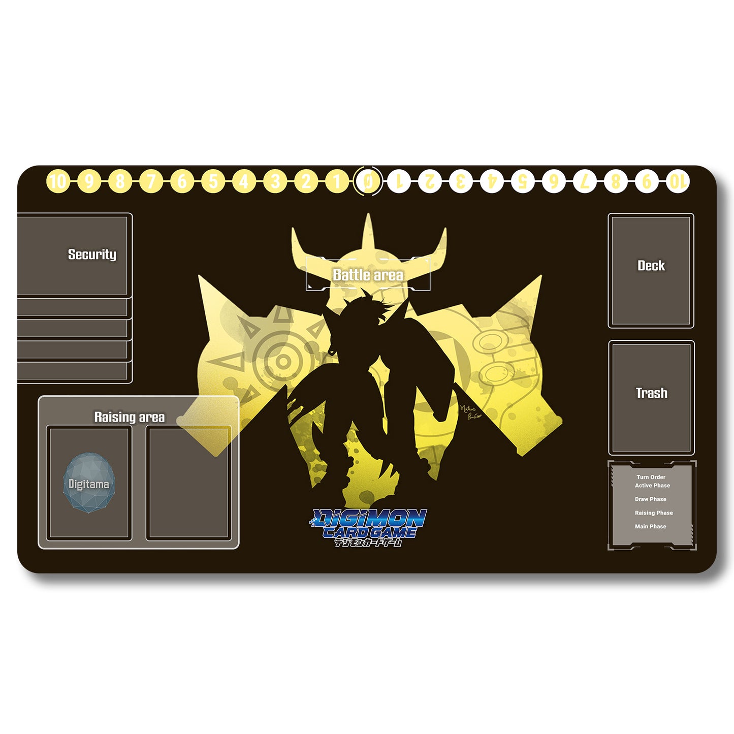 Board Game Peripheral - 973064- Digimon Playmat Size 23.6X13.7in Play mats Compatible for TCG DTCG CCG Trading Card Game